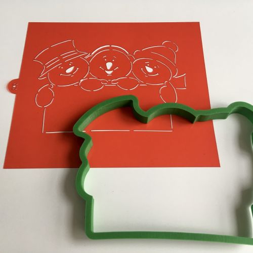  Tři sněhuláci s rámečkem F292