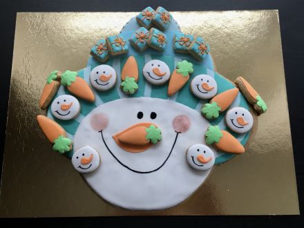 Adventní kalendář hlava sněhuláka