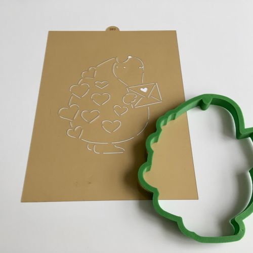  Ježek se srdíčky a dopisem F393