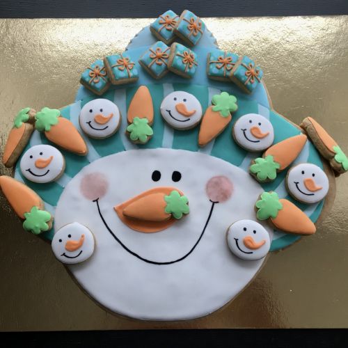 Adventní kalendář hlava sněhuláka